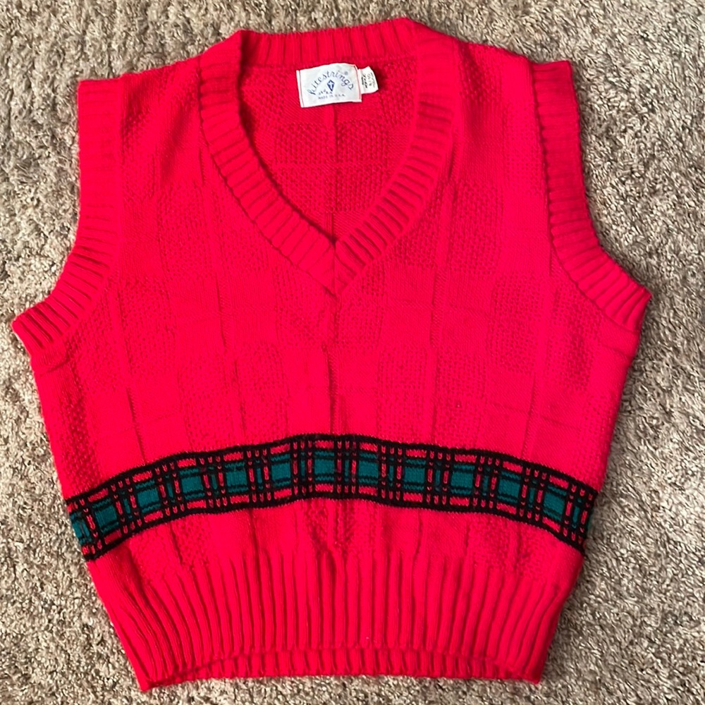 Vintage Kitestrings boys pullover vest